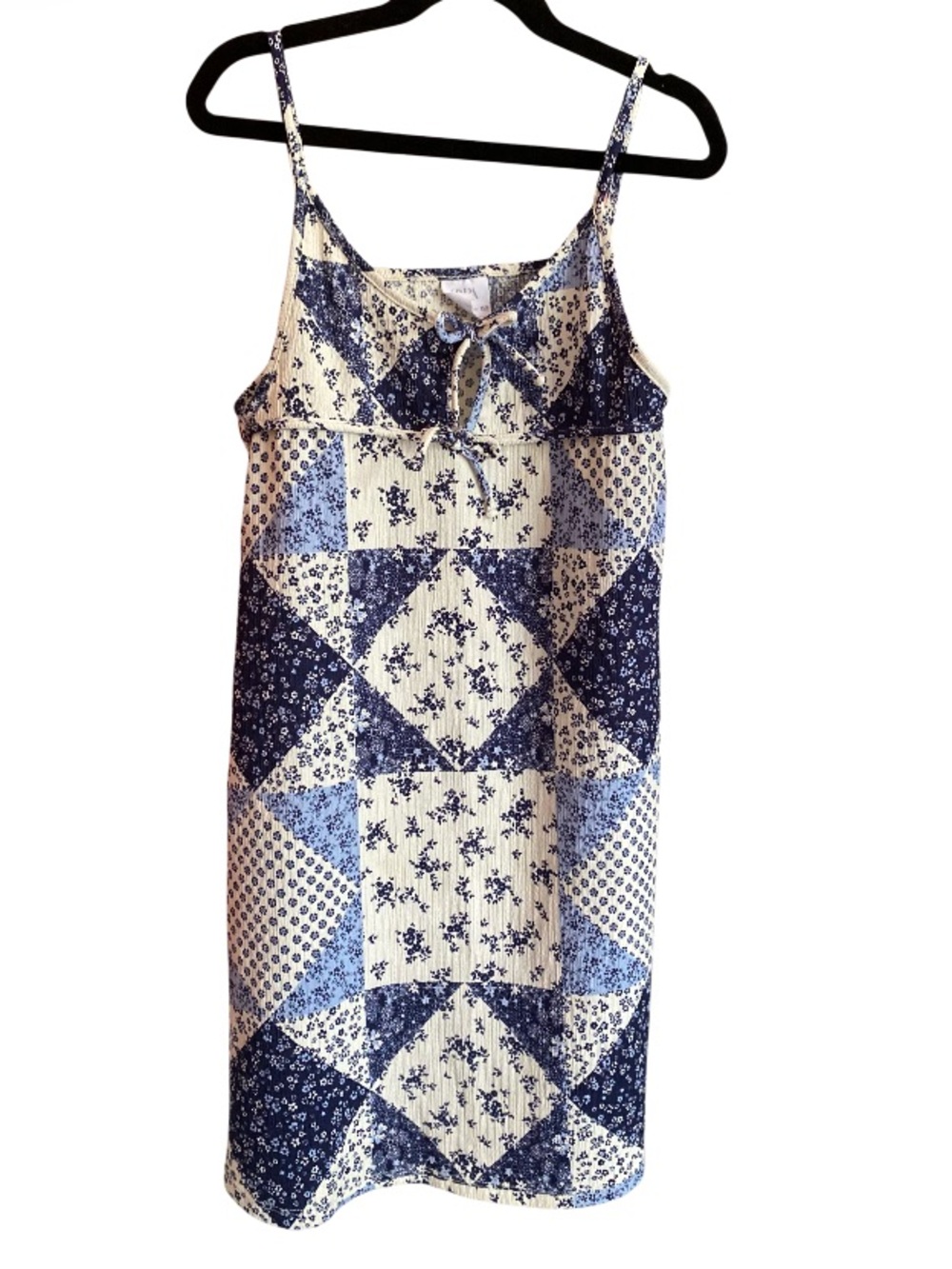 Zara Patchwork Camisole Dress Blue & White Floral Patterns Size 11/12
